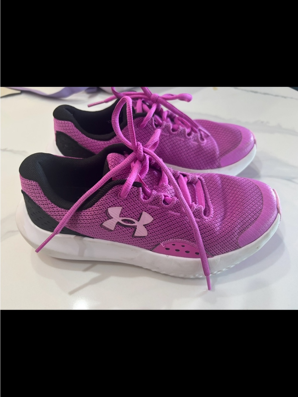 Under Armour Pink Mesh Kids' Sneakers
